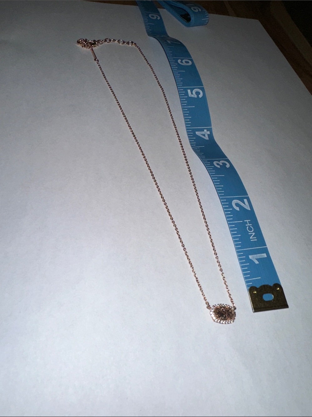 Kendra Scott Rose Gold Cushion Halo Pendant Necklace